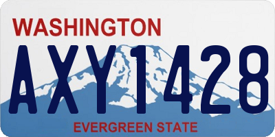 WA license plate AXY1428