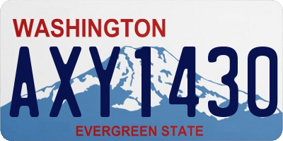 WA license plate AXY1430