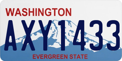 WA license plate AXY1433