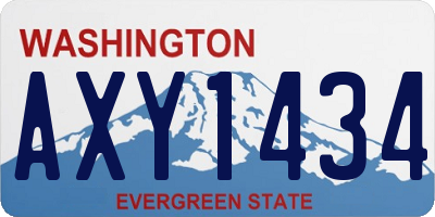 WA license plate AXY1434