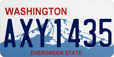 WA license plate AXY1435