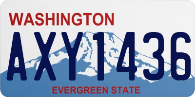 WA license plate AXY1436