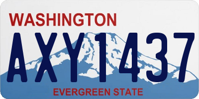 WA license plate AXY1437