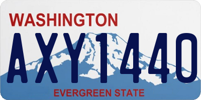 WA license plate AXY1440
