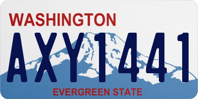 WA license plate AXY1441