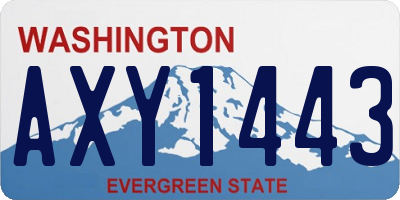 WA license plate AXY1443