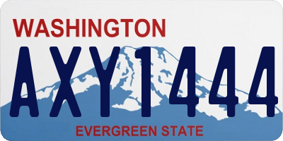 WA license plate AXY1444