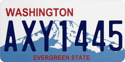 WA license plate AXY1445