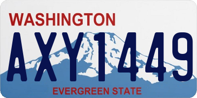 WA license plate AXY1449