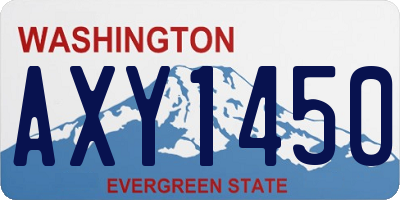 WA license plate AXY1450