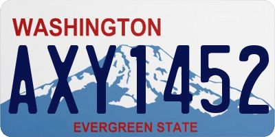 WA license plate AXY1452