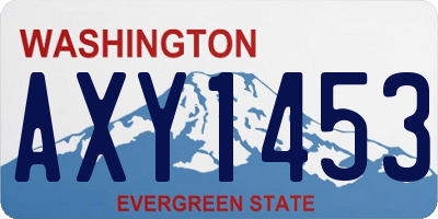 WA license plate AXY1453