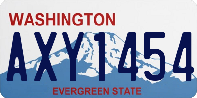 WA license plate AXY1454