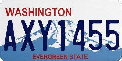 WA license plate AXY1455