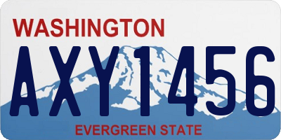 WA license plate AXY1456