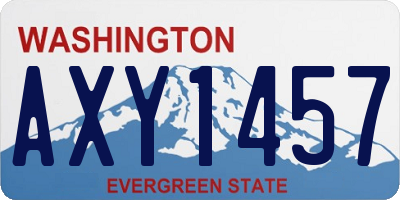 WA license plate AXY1457