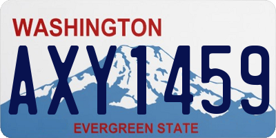 WA license plate AXY1459