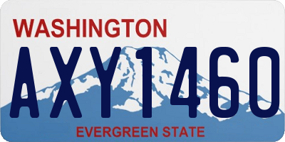 WA license plate AXY1460