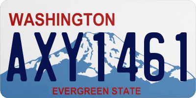 WA license plate AXY1461