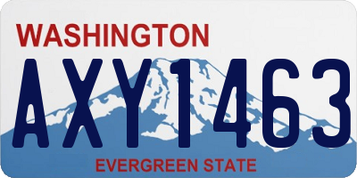 WA license plate AXY1463