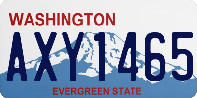 WA license plate AXY1465