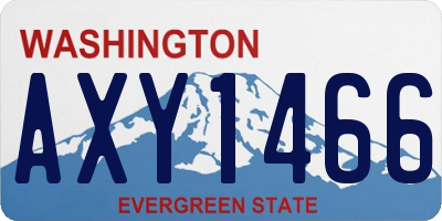 WA license plate AXY1466
