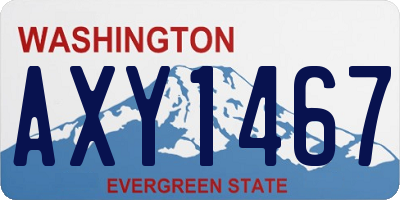 WA license plate AXY1467