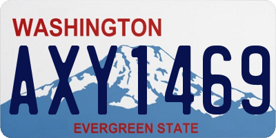 WA license plate AXY1469