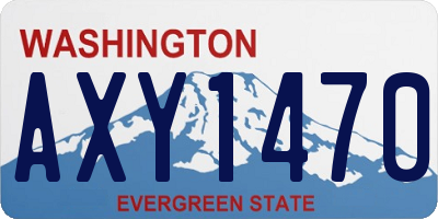 WA license plate AXY1470