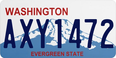 WA license plate AXY1472
