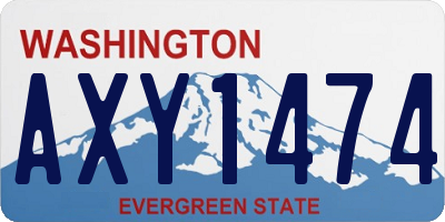 WA license plate AXY1474