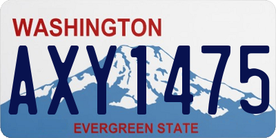 WA license plate AXY1475