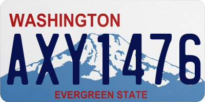 WA license plate AXY1476