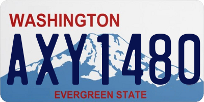 WA license plate AXY1480