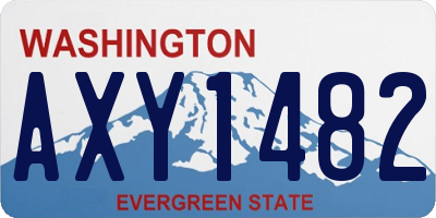 WA license plate AXY1482