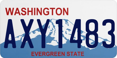 WA license plate AXY1483