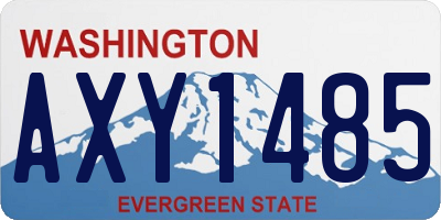 WA license plate AXY1485