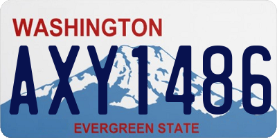 WA license plate AXY1486