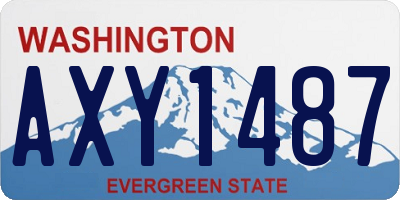 WA license plate AXY1487