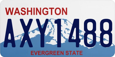 WA license plate AXY1488