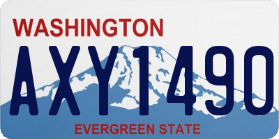 WA license plate AXY1490