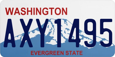 WA license plate AXY1495