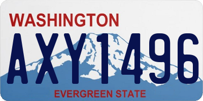 WA license plate AXY1496