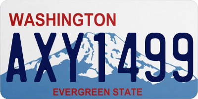 WA license plate AXY1499