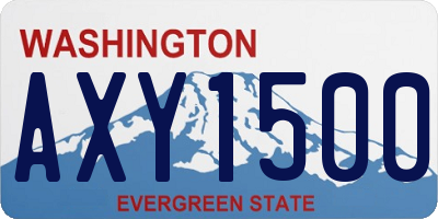 WA license plate AXY1500