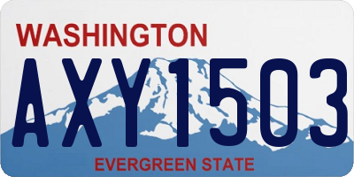 WA license plate AXY1503