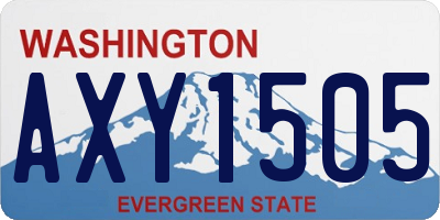 WA license plate AXY1505