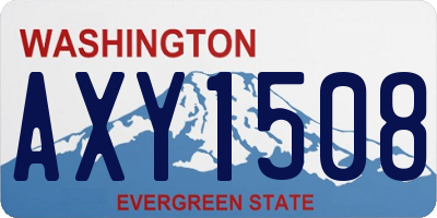 WA license plate AXY1508