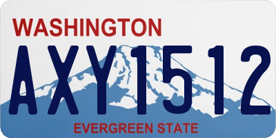 WA license plate AXY1512