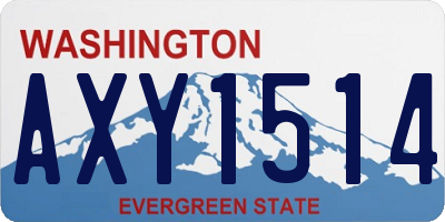 WA license plate AXY1514
